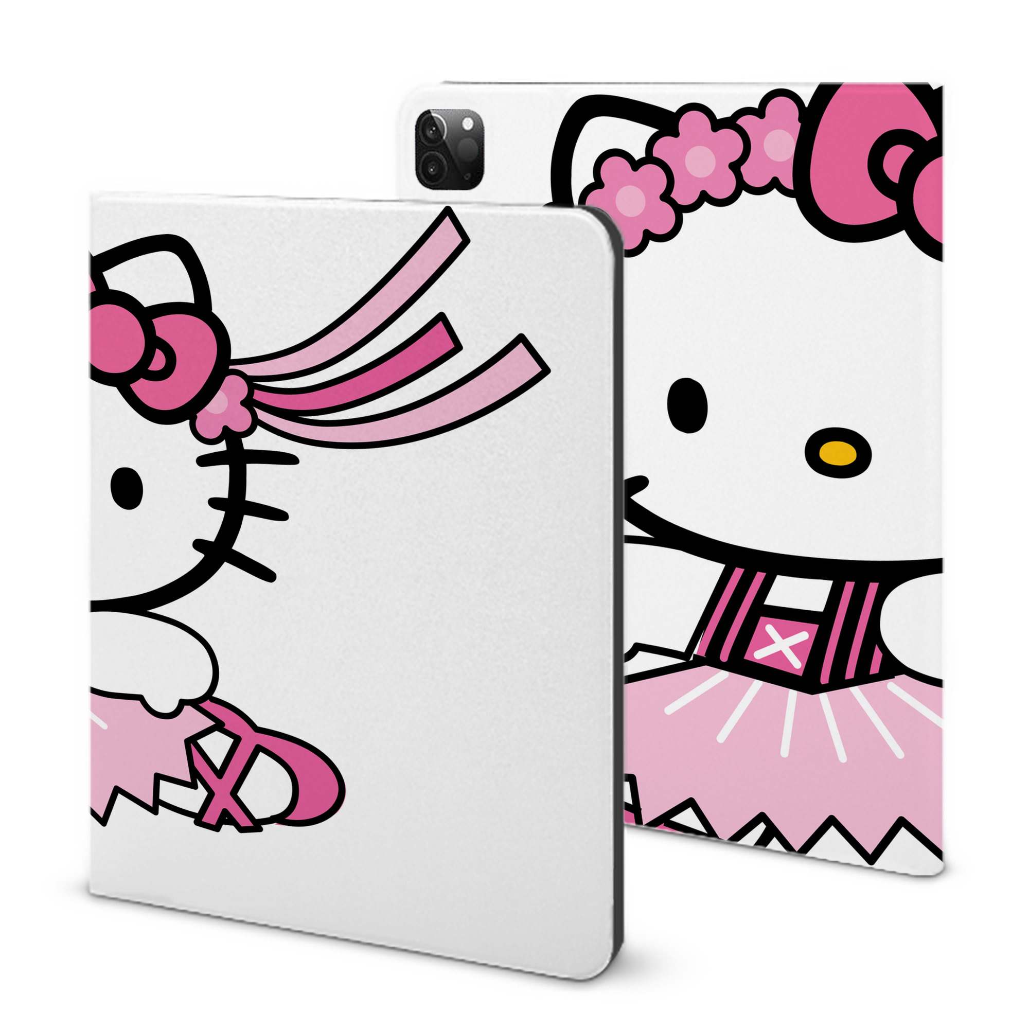 （画像用） Hello Kitty ハローキティ IPadケース ペンホルダー付き ブックスタイルデザイン